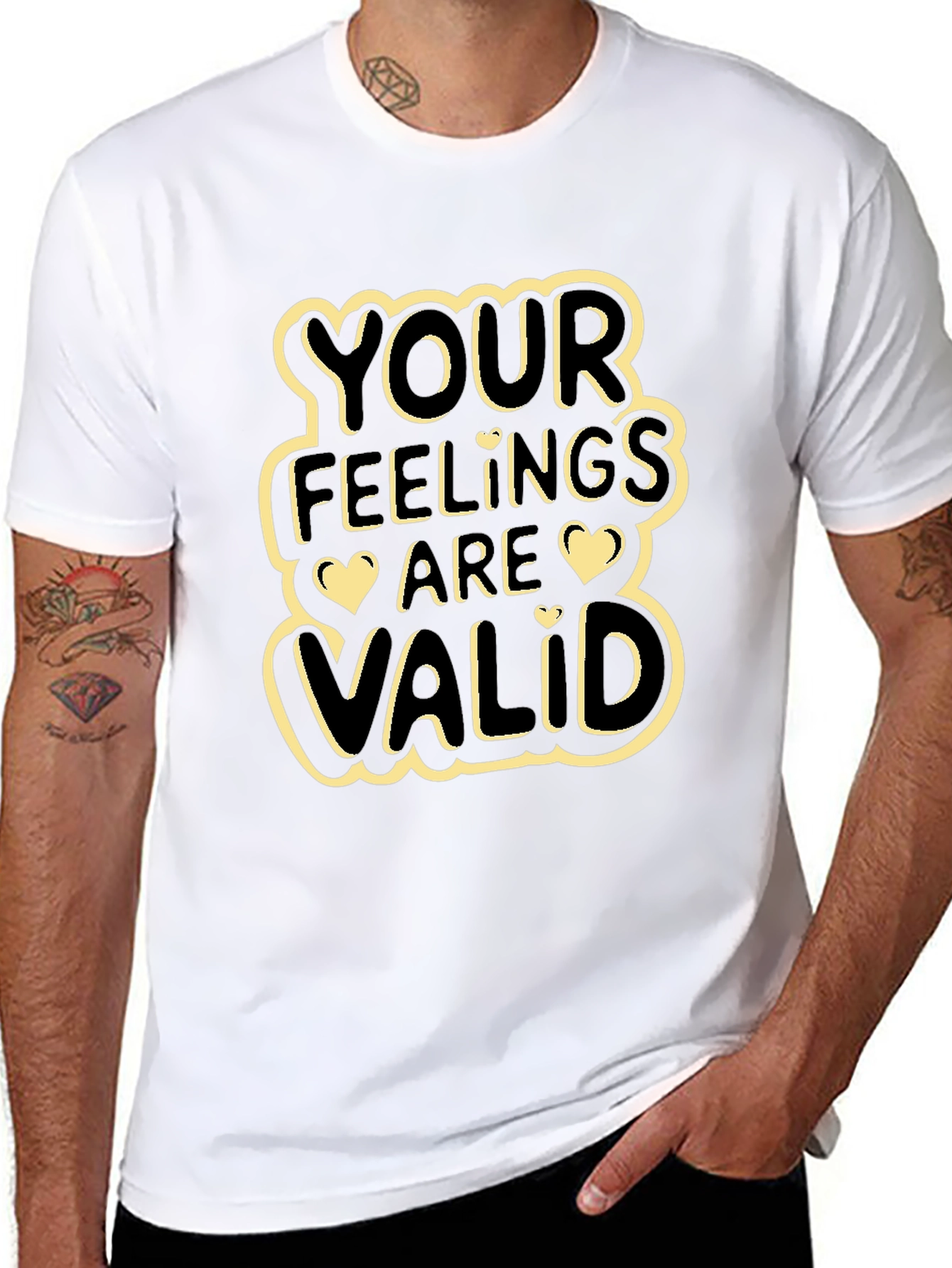 Your Feelings Are Valid Graphic Tee - Black