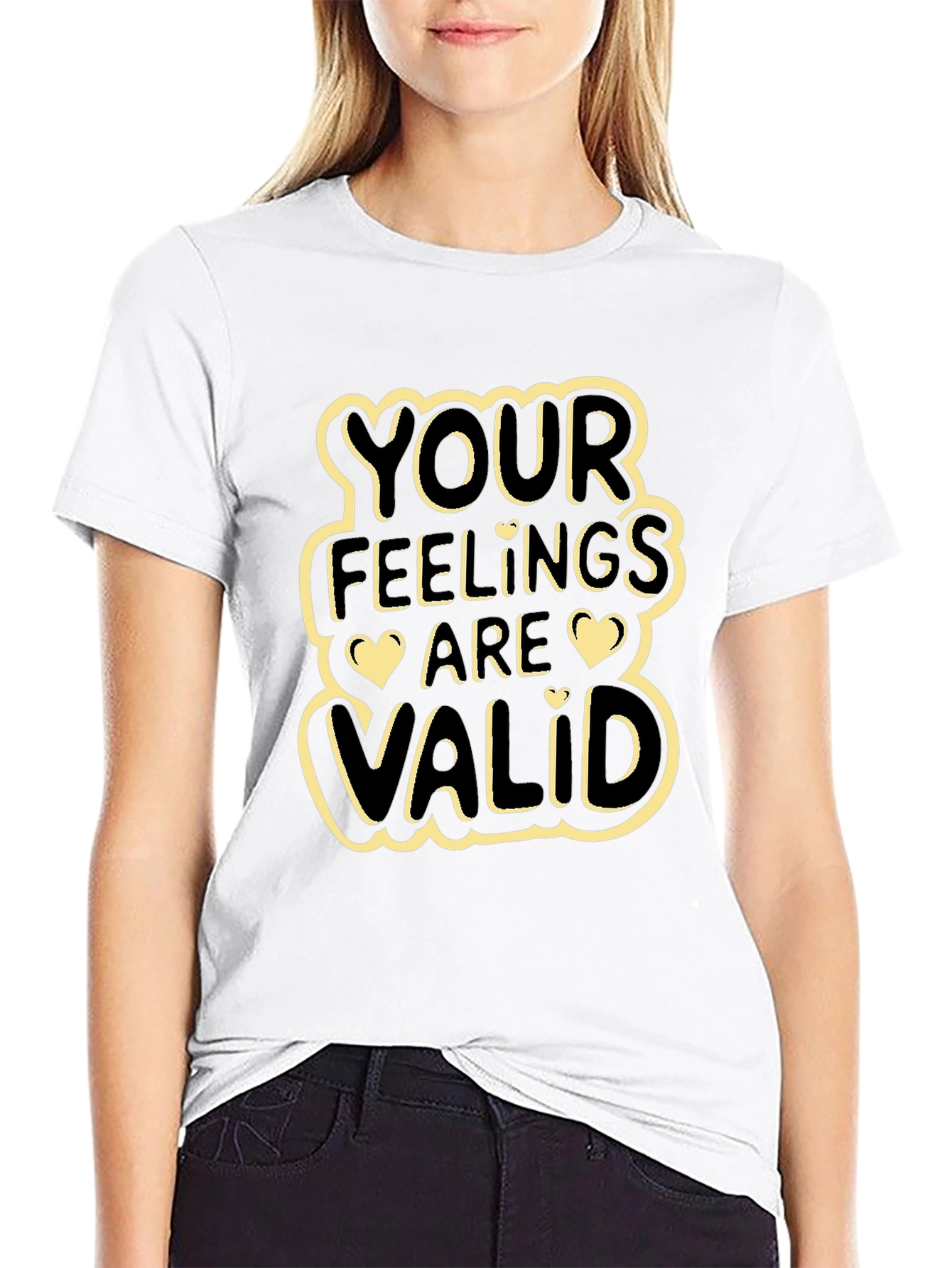 Your Feelings Are Valid Graphic Tee - Black