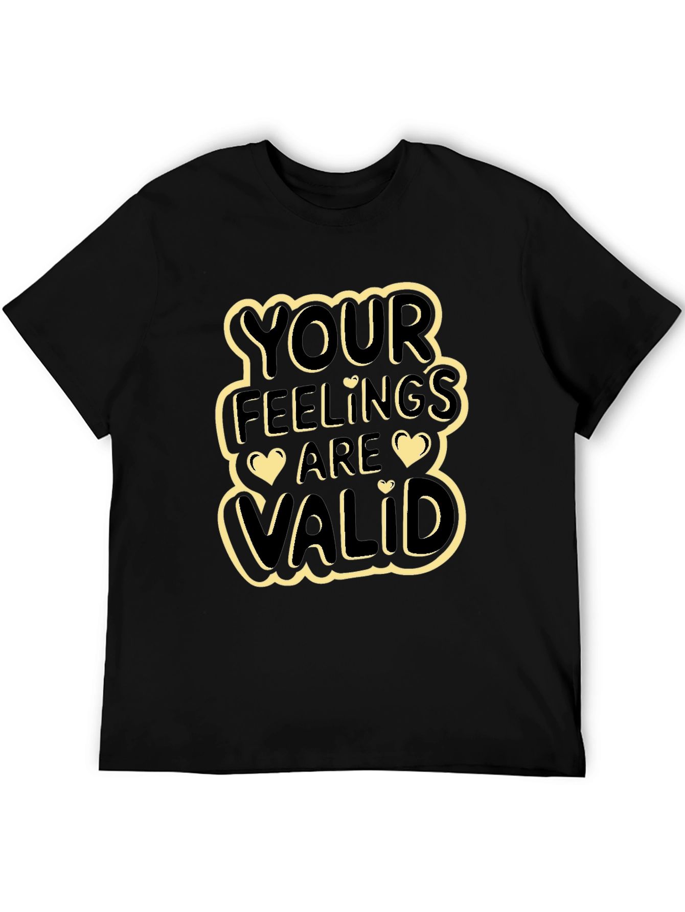Your Feelings Are Valid Graphic Tee - Black