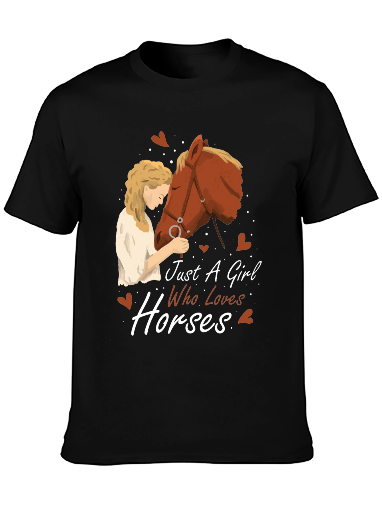 Just a Girl Who Loves Horses Graphic T-Shirt