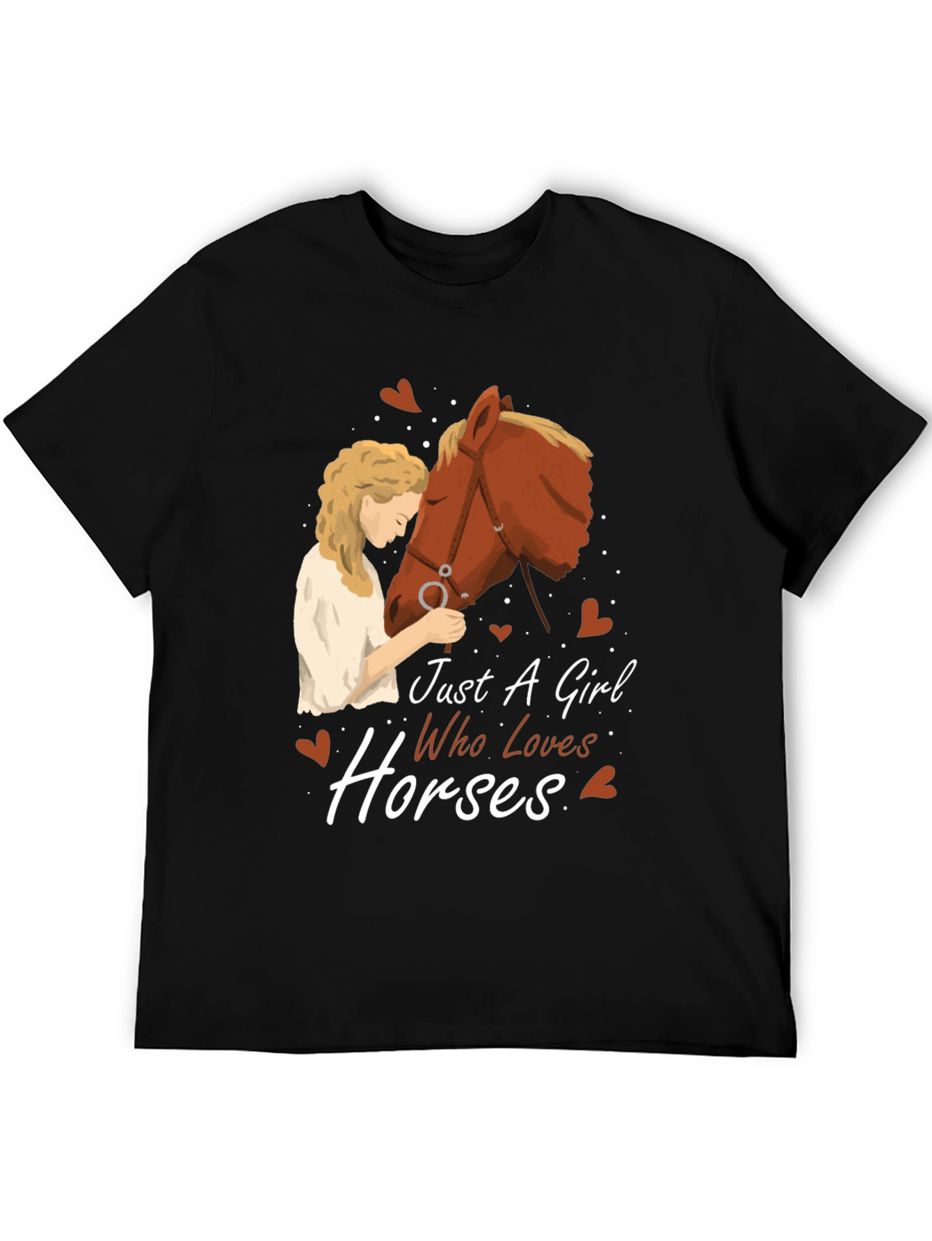 Just a Girl Who Loves Horses Graphic T-Shirt