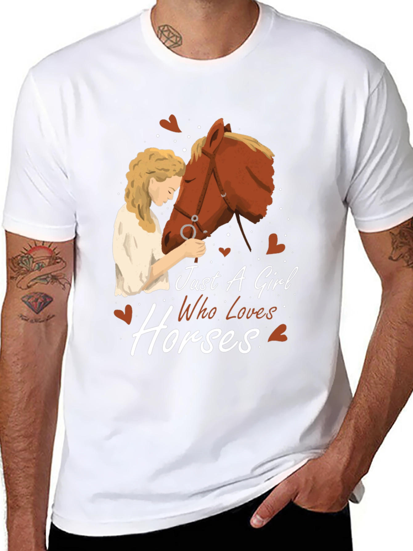 Just a Girl Who Loves Horses Graphic T-Shirt