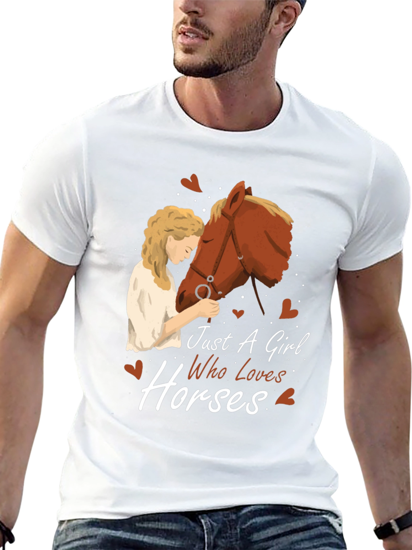 Just a Girl Who Loves Horses Graphic T-Shirt
