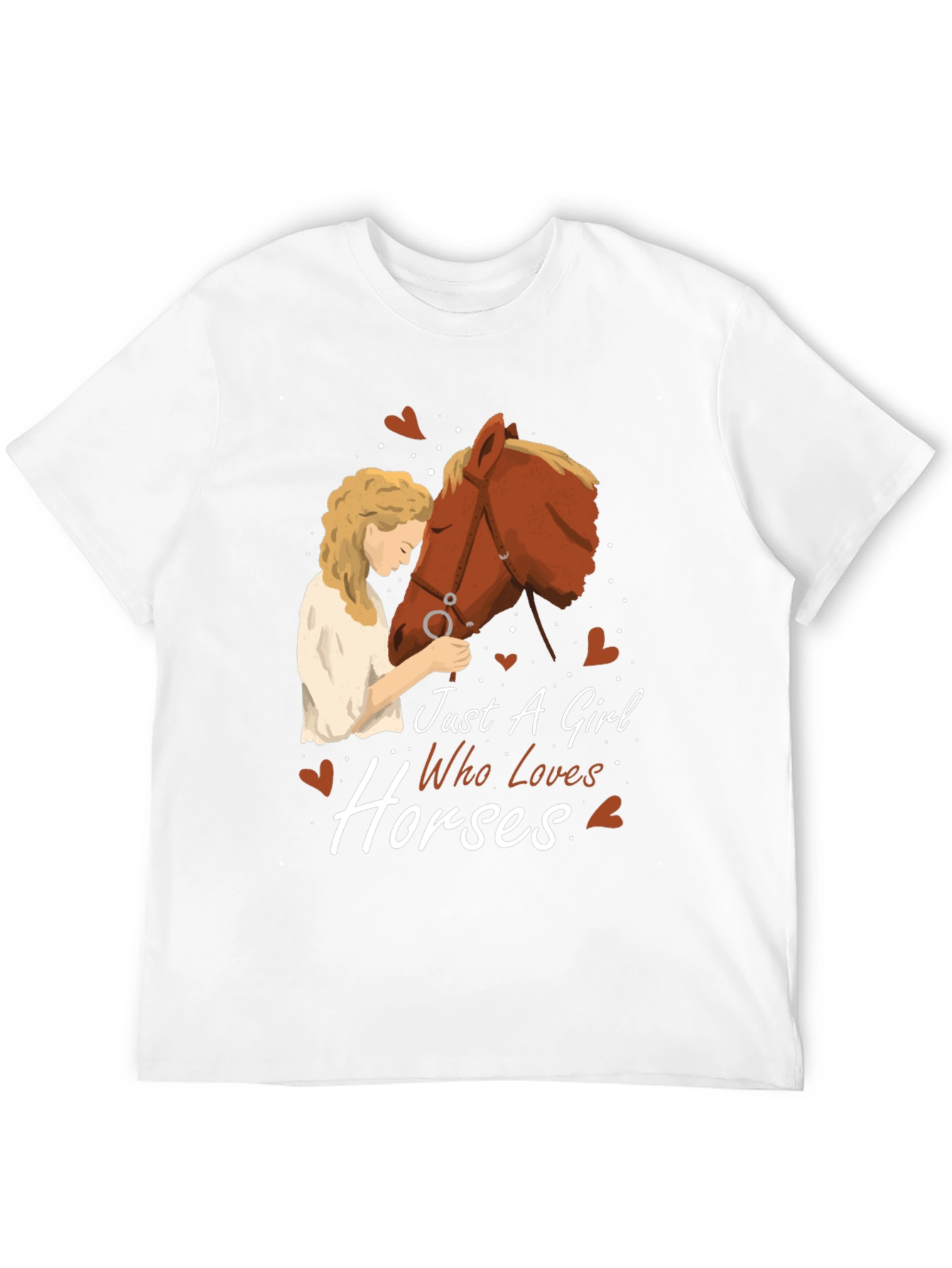 Just a Girl Who Loves Horses Graphic T-Shirt