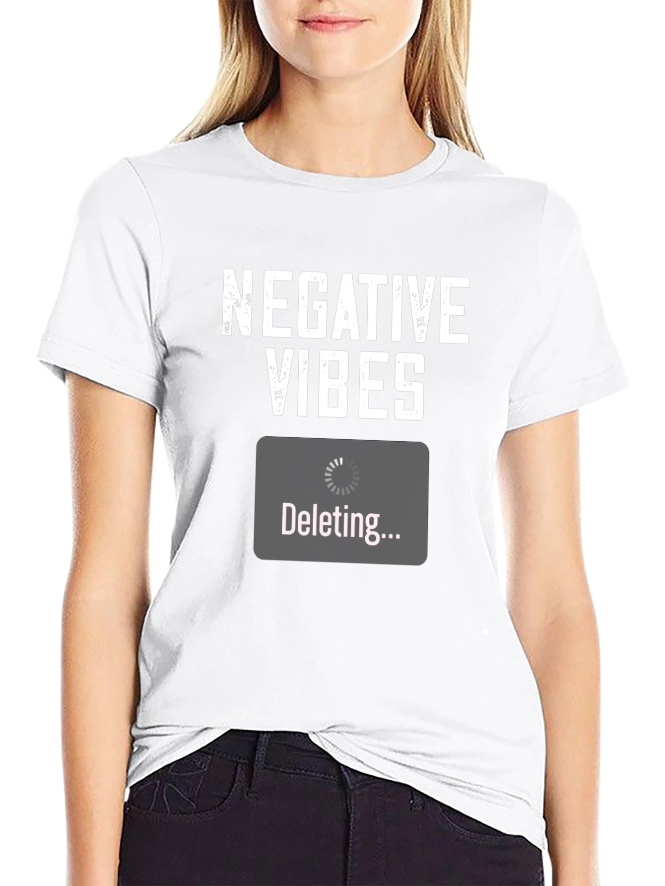 Negative Vibes Deleting Graphic T-Shirt