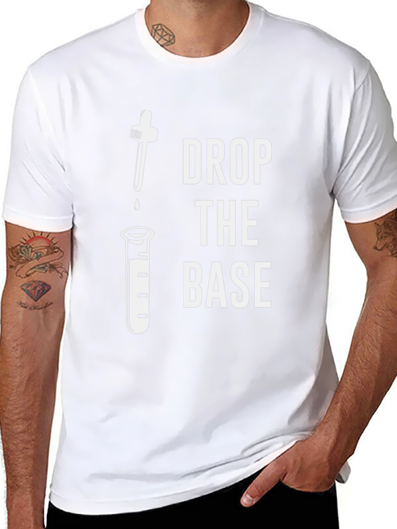 Drop the Base Science Humor Black T-Shirt