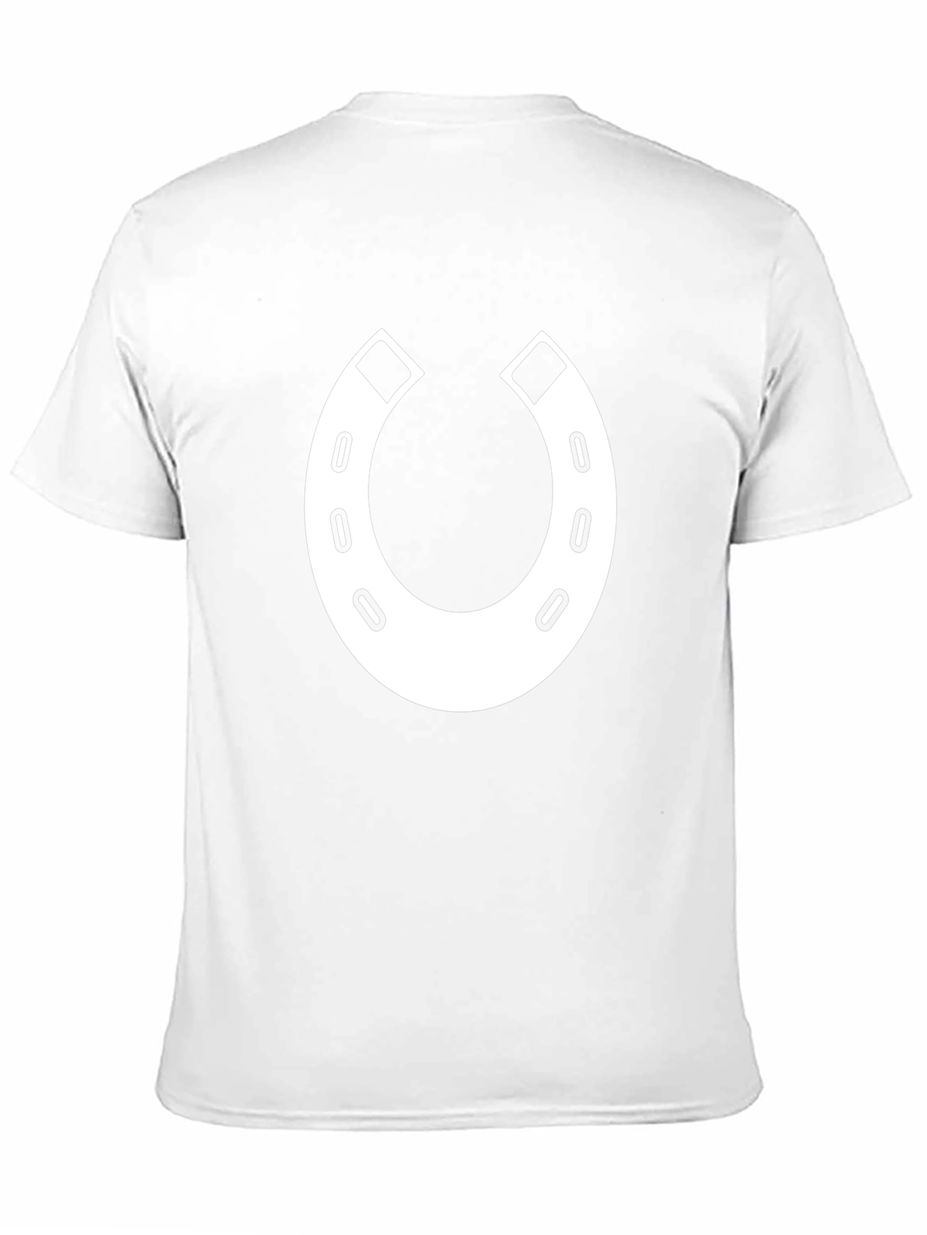 Lucky Horseshoe Graphic Tee - Black Cotton T-Shirt