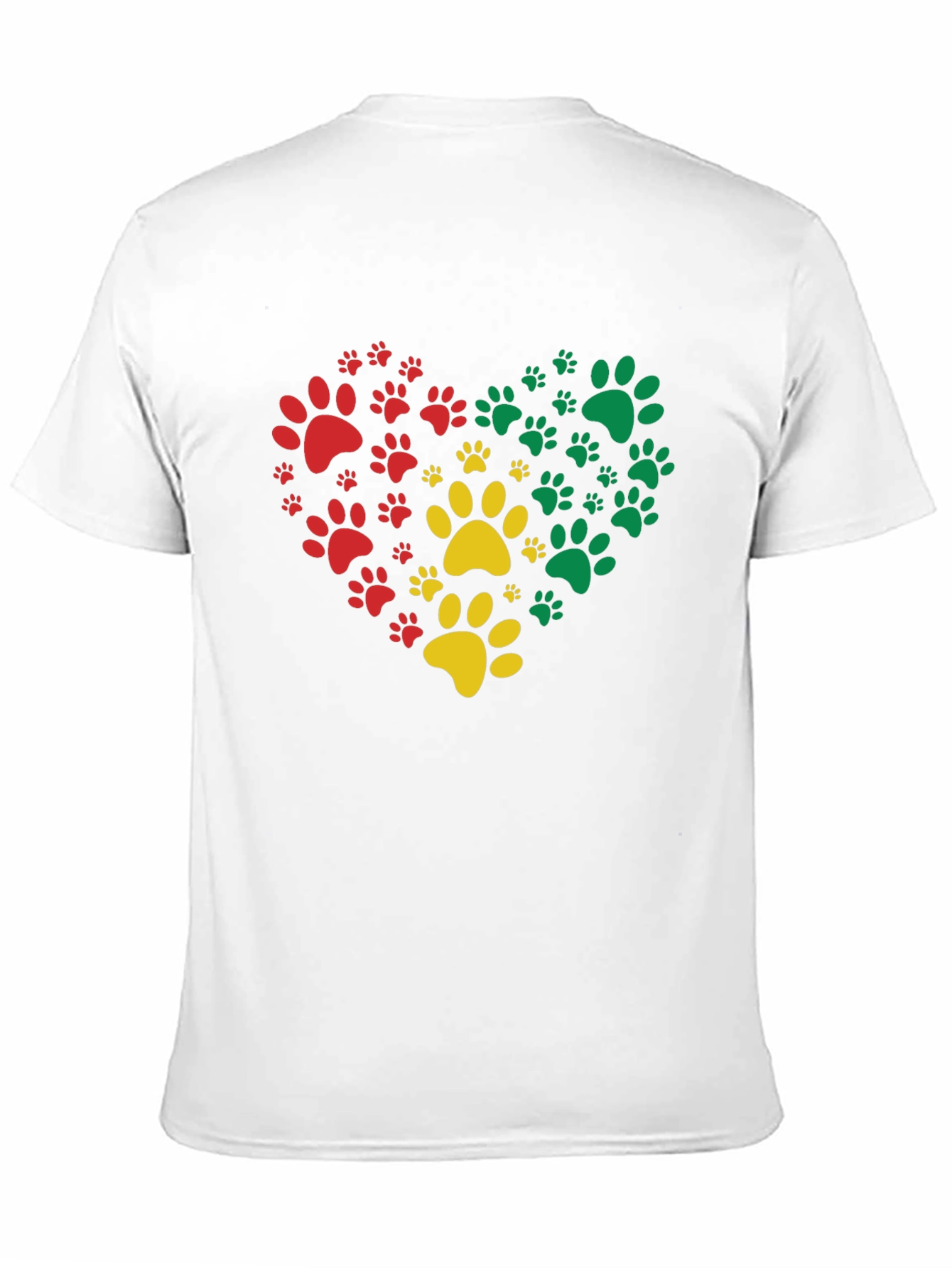 Heart Paw Print Graphic Tee - Black
