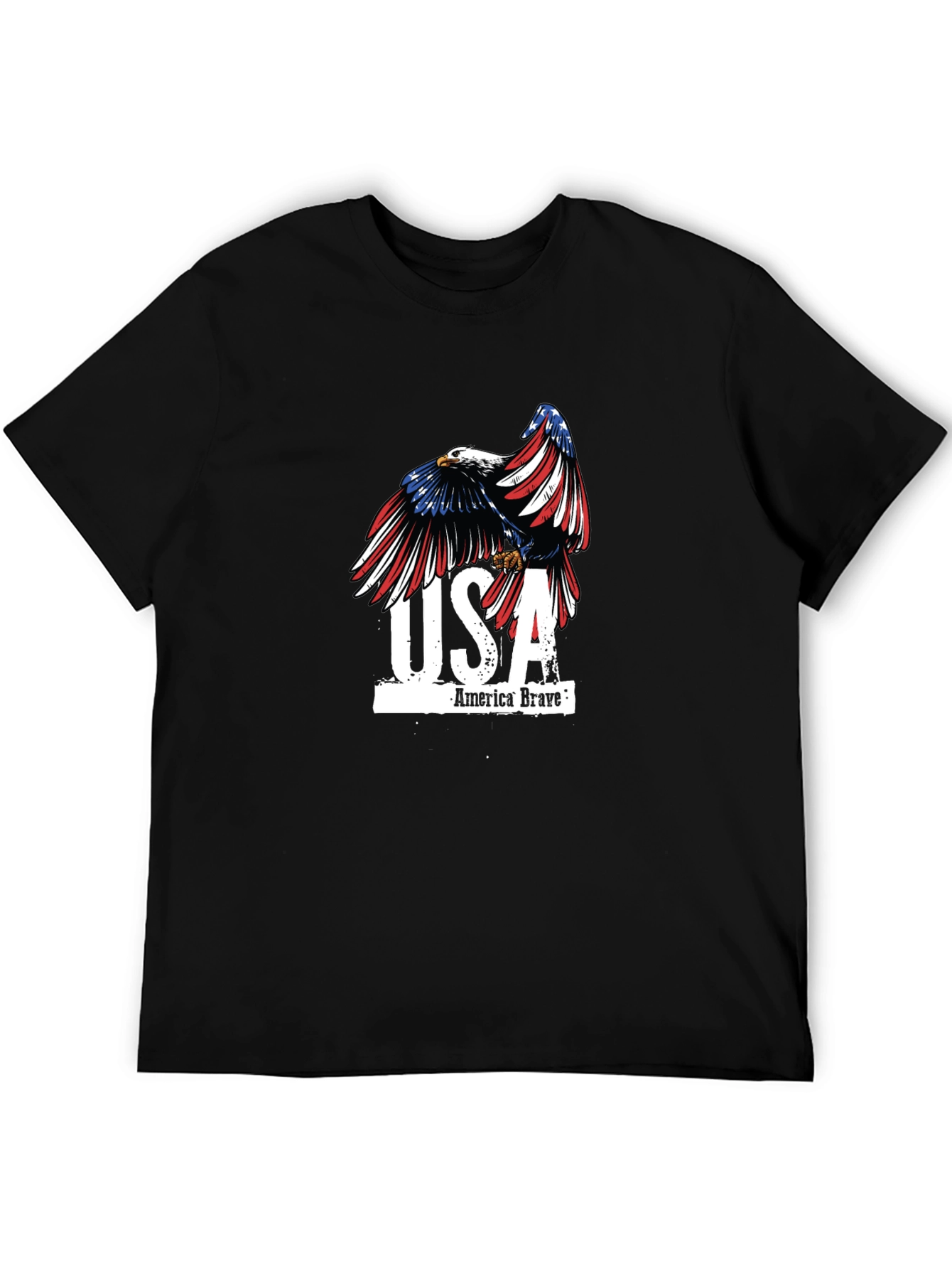 USA America Brave Eagle Graphic T-Shirt