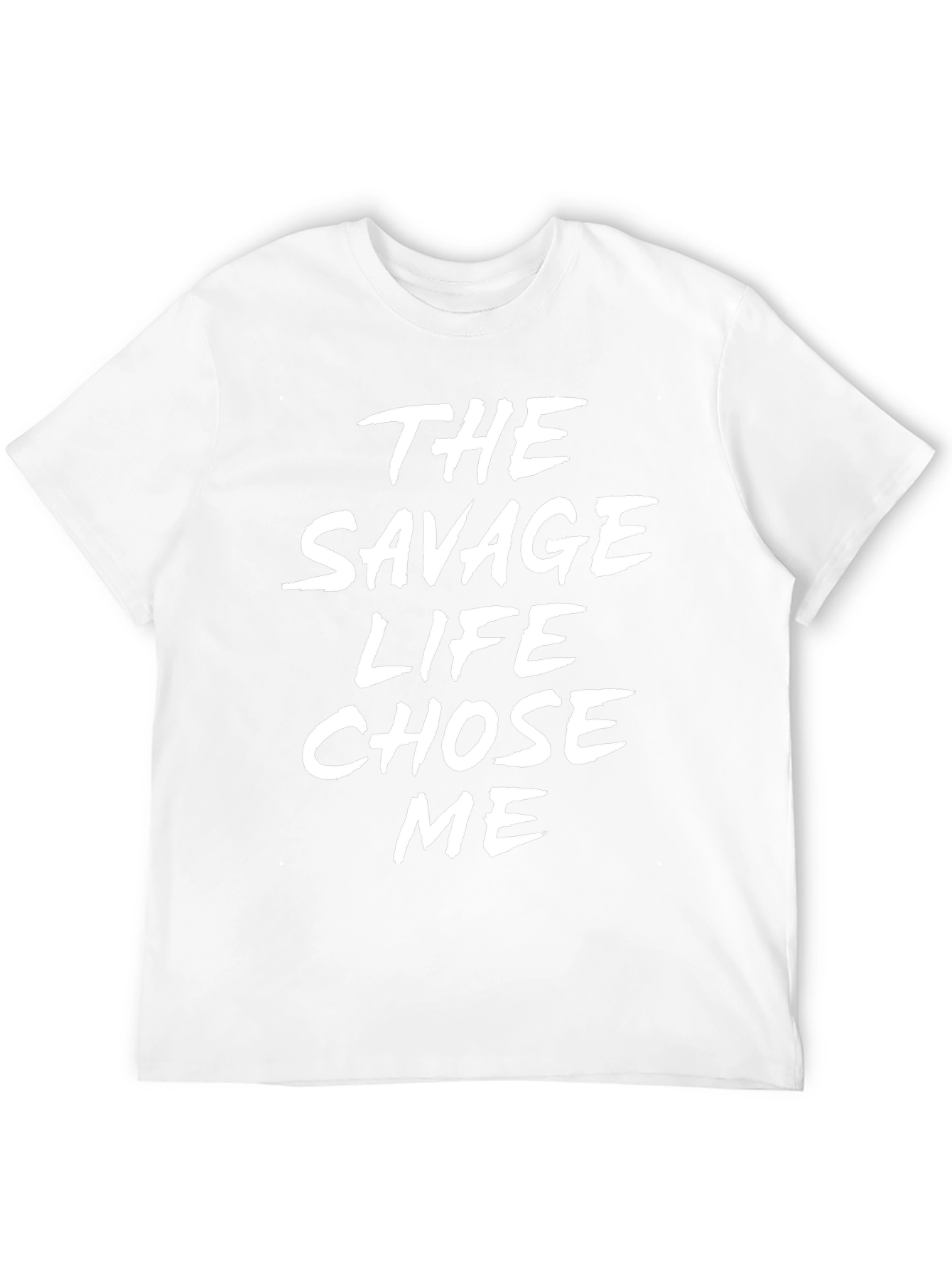 The Savage Life Chose Me Black Graphic T-Shirt